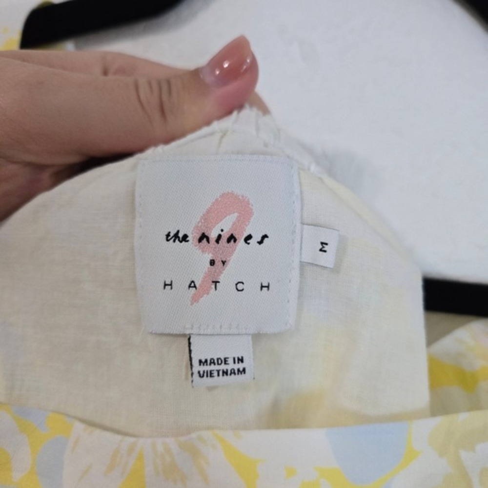 The Nines by Hatch Yellow Floral Tank Top Size M Lightweight Cotton‎ - Picture 4 of 7